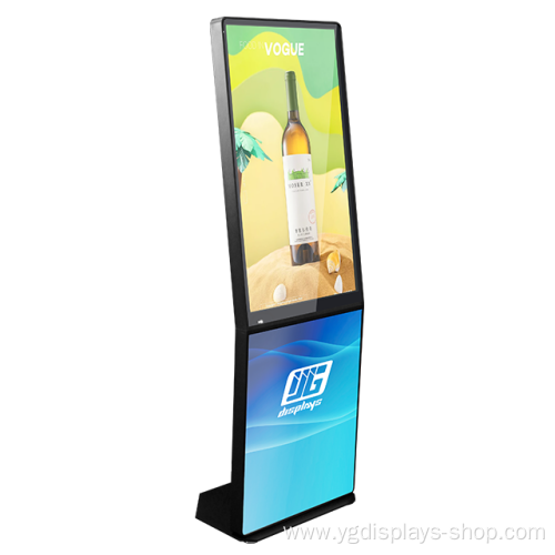 32 inch floor lcd signage with light box